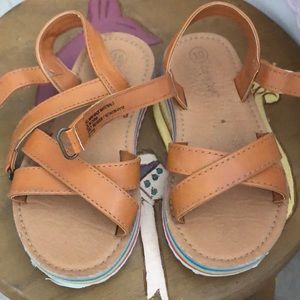 Cat and cake rainbow sandles